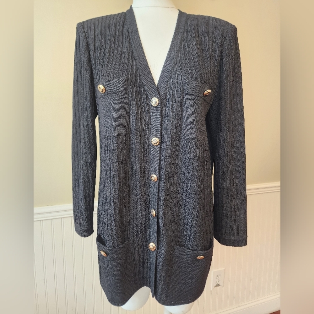St. John Knits Classic Button Up Cardigan